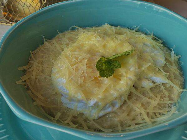 Библиотека - Пшенная каша с яйцом-пашот и пармезаном