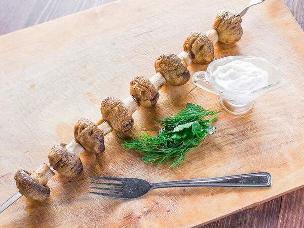 Шашлык-пикник - Шашлык из шампиньонов