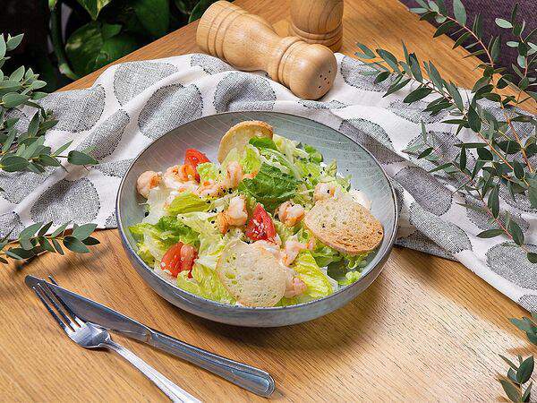 Перчини - Цезарь с тигровыми креветками