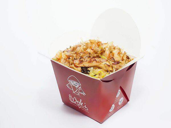 Воки - Вок №4 Удон с кальмарами, креветками и стружкой тунца