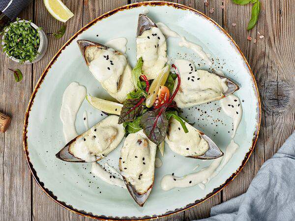 Liman - Мидии киви с соусом Горгонзола