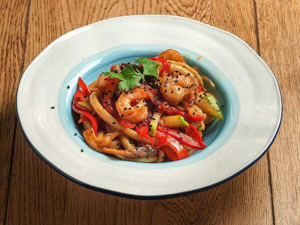 Рецептор - Удон с креветками