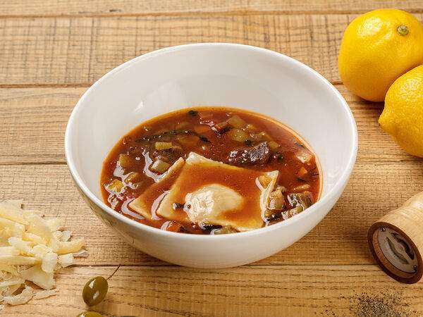 Maccheroni - Томатный суп с телячьими щечками