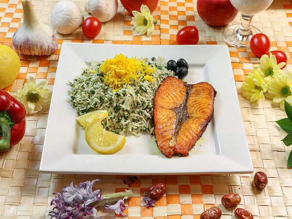 Камелия - Сабзи поло с сёмгой