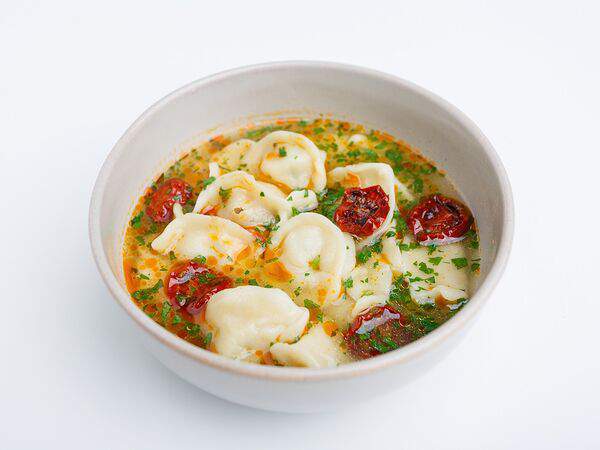 Глупый француз - Пельмени из индейки с вялеными томатами