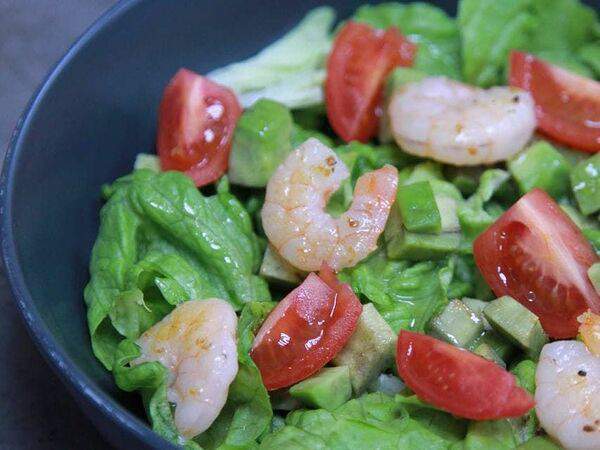 Марли - Салат с Авокадо и Креветками