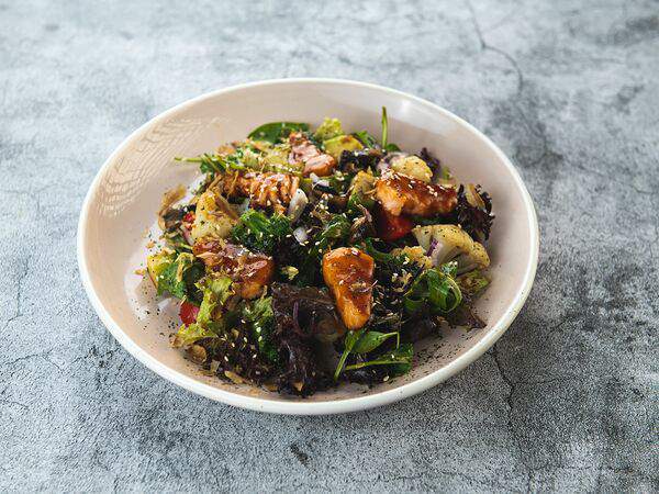 Лосось и кофе - Салат с лососем