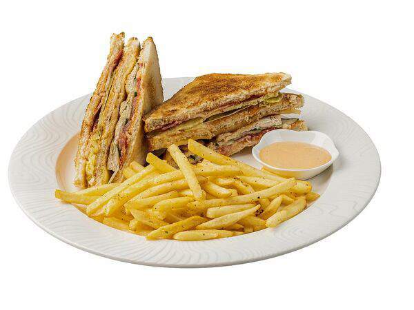 Жемчужина - Клаб-сэндвич с картофелем фри