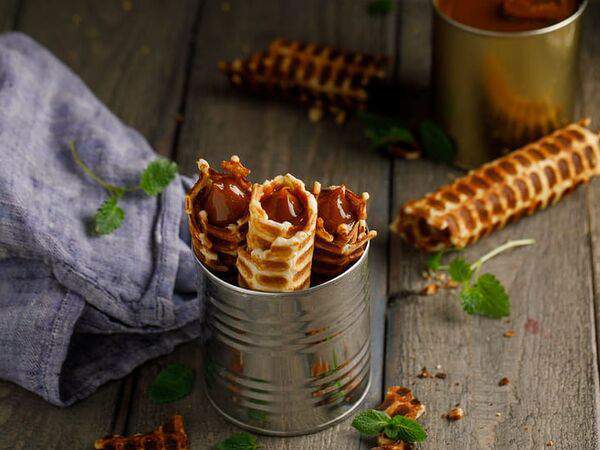 Охота на енота - Вафельные трубочки с вареной сгущенкой