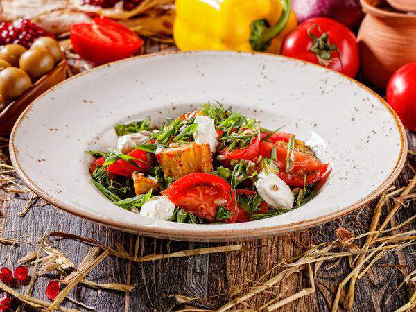 Ткемали - Салат с хрустящими баклажанами