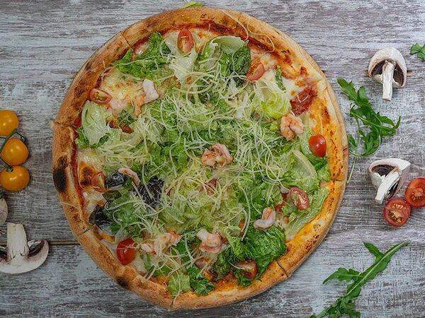 Пастапицца - Цезарь с креветками