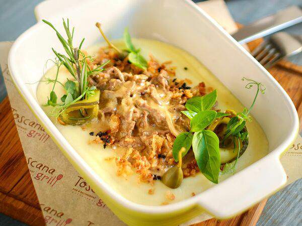 Toscana grill - Говядина по-строгановски с картофельным кремом