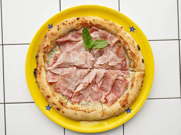 R14 - Пицца с ветчиной и трюфельным кремом без глютена