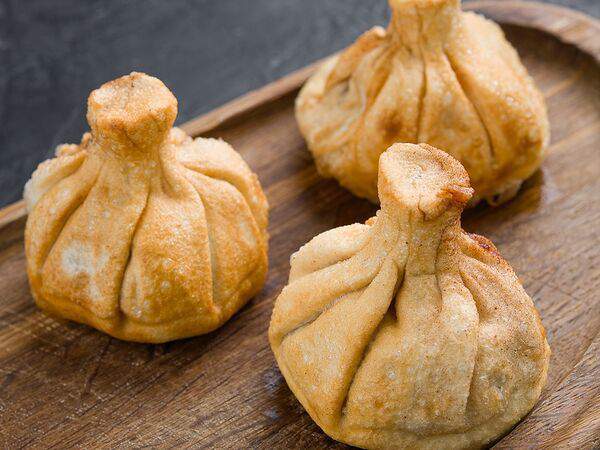 Хачапури и хинкали - Хинкали из кабанины жареные