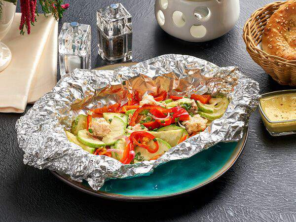 Салам - Семга с овощами