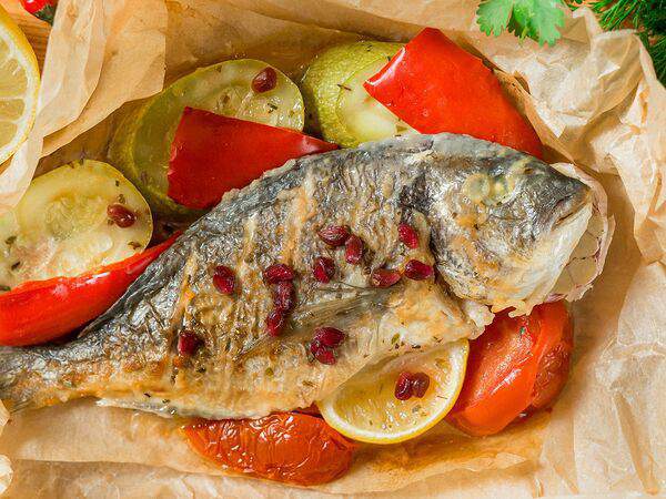 Миндаль - Дорада в фольге