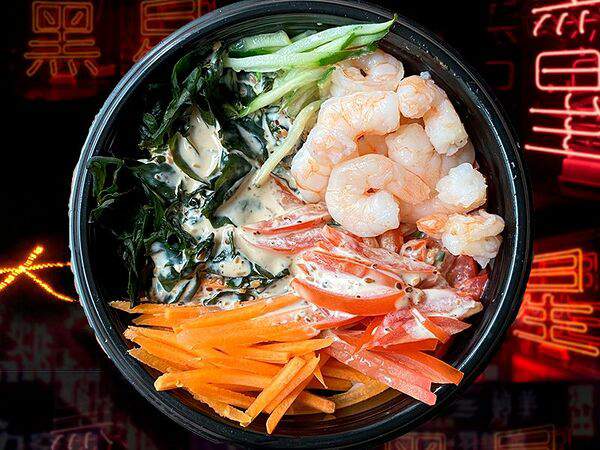 Азиатские обеды - Поке боул с креветкой