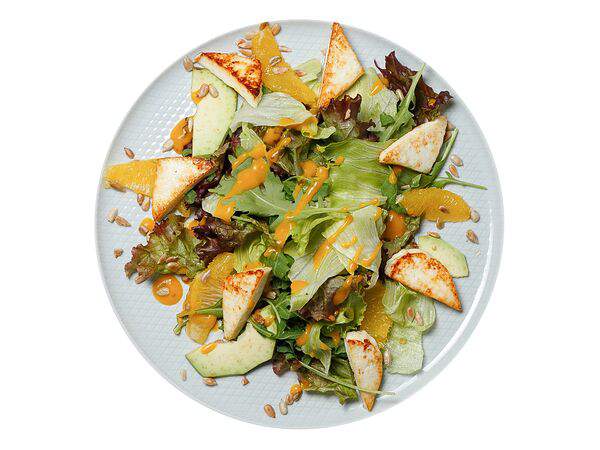 Мандарин - Микс-салат с адыгейским сыром