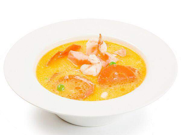 Bimi Vita - Сливочный суп с лососем и креветкой