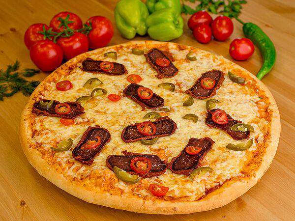 Булкин дом - Пицца Пикантная с бастурмой