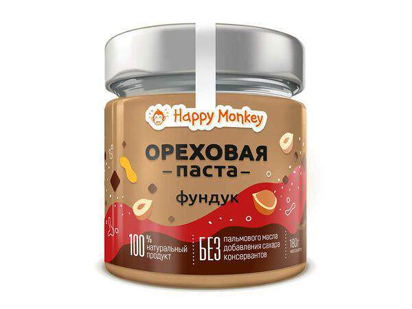 Happy monkey - Ореховая паста Фундук