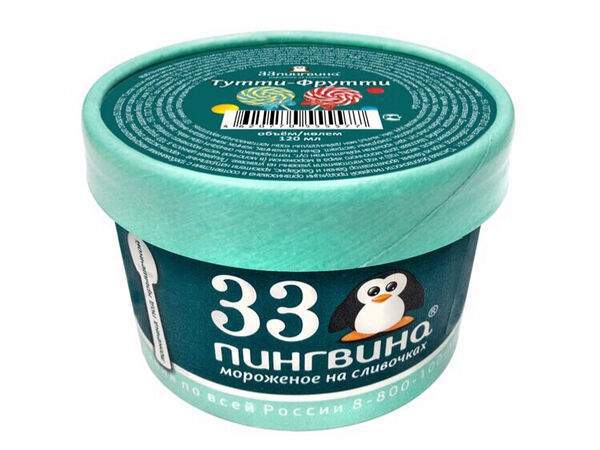 33 пингвина - Стаканчик мороженого Тутти-Фрутти