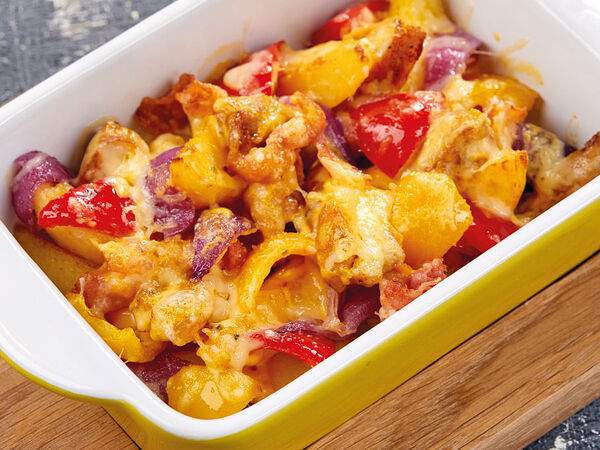 Пицца Темпо - Гратен с курицей, овощами и сырным соусом