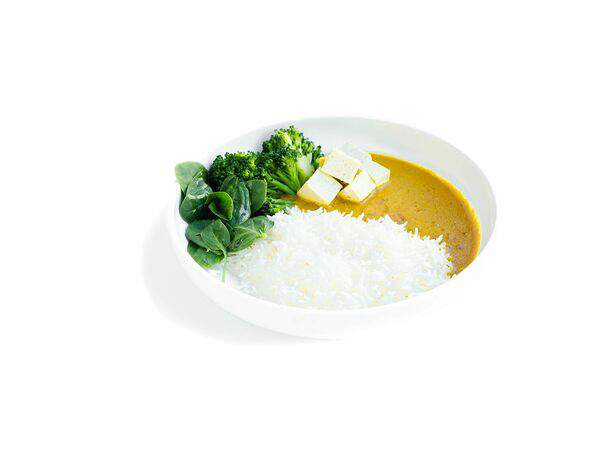 Cake & breakfast - Карри боул с рисом, тофу и брокколи