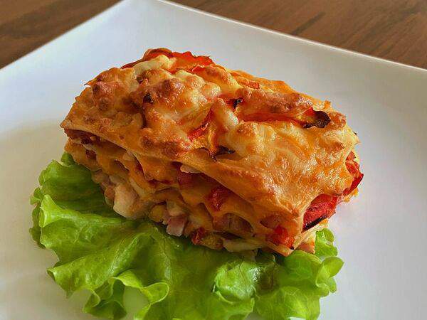 Ладная - Лазанья с ветчиной и сыром