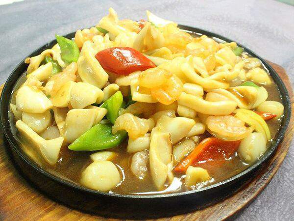 Лунзян - Морепродукты на сковороде