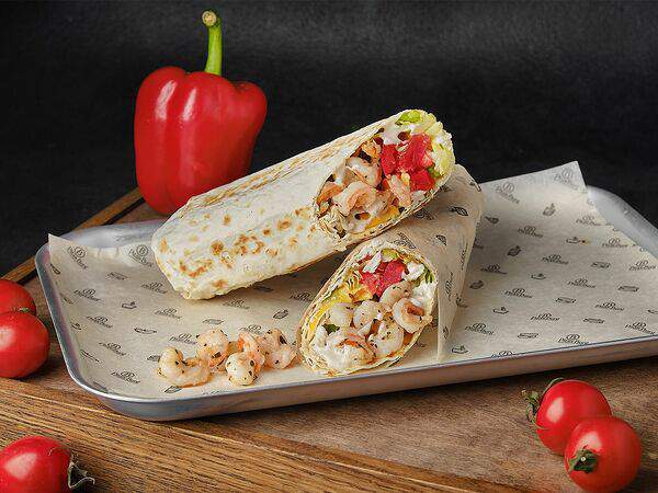 Pitas-burg street food - Шаверма Цезарь с креветками