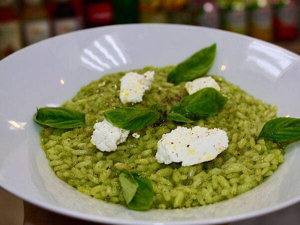 Pulcinella - Ризотто с песто и сыром рикотта