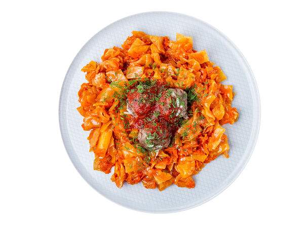 Мандарин - Фрикадельки из телятины с тушеной капустой