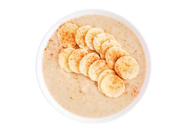 Мандарин - Каша овсяная на топленом молоке с бананом и корицей