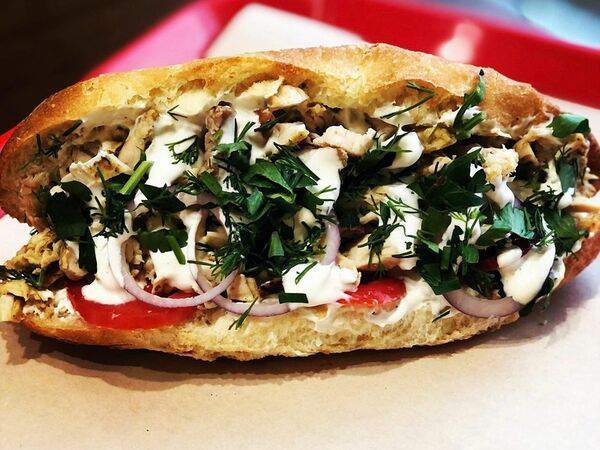 Донер кебаб - Донер по-карски с курицей