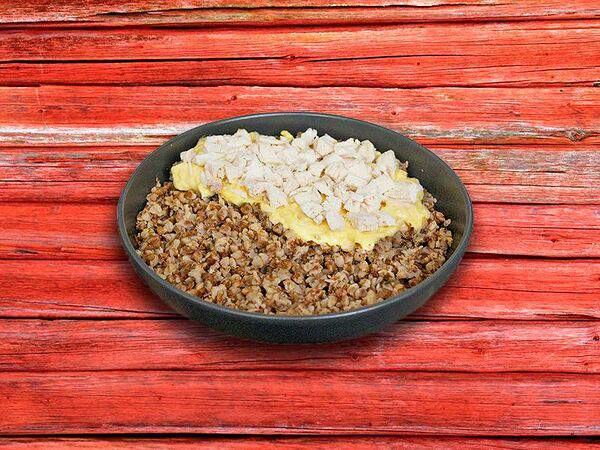 Русские блины - Каша гречневая с курочкой в сырном соусе