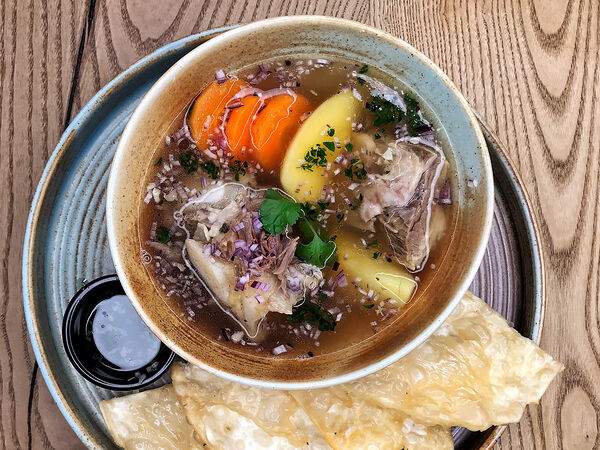 Голый Повар - Суп Бухлер из телячьей грудинки с овощами