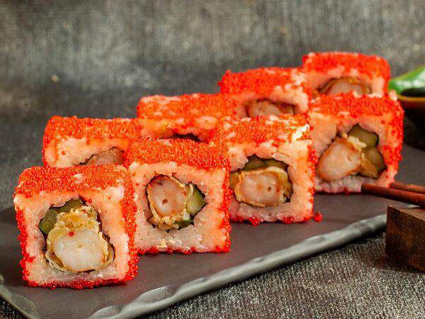 Большие Тарелки - Калифорния с Креветкой в икре