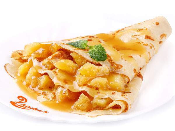 7 ложек - Блин с яблоками и карамелью