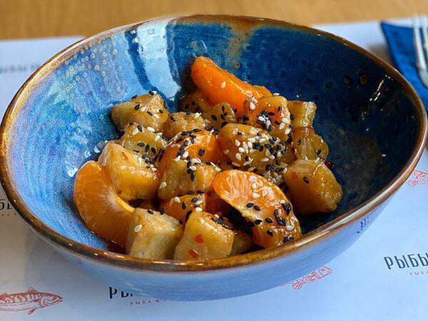 Рыбы бы - Хрустящие баклажаны с мандаринами и соусом чили-терияки