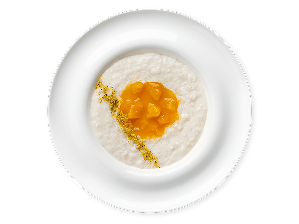 Пить кофе Кино - Каша рисовая на кокосовом молоке с манго