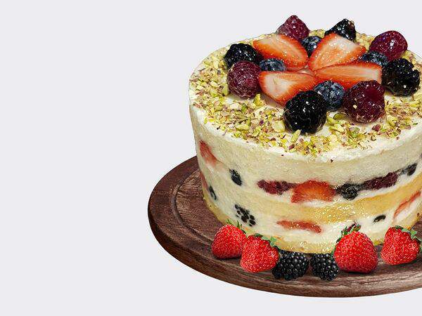 АндерСон - Торт со свежими ягодами и кремом мильфей (1/4 торта)