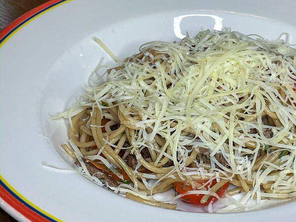 Учительская - Спагетти с говяжьей вырезкой и трюфельной пастой