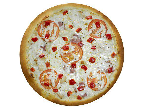 Пицца парк №1 - Пицца Сливочная с куриной грудкой, ветчиной и овощами