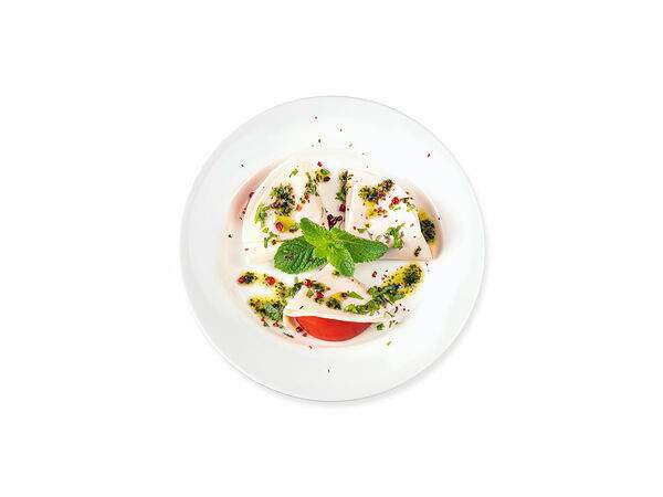 Алло! Пицца - Сулугуни с томатами и соусом Песто