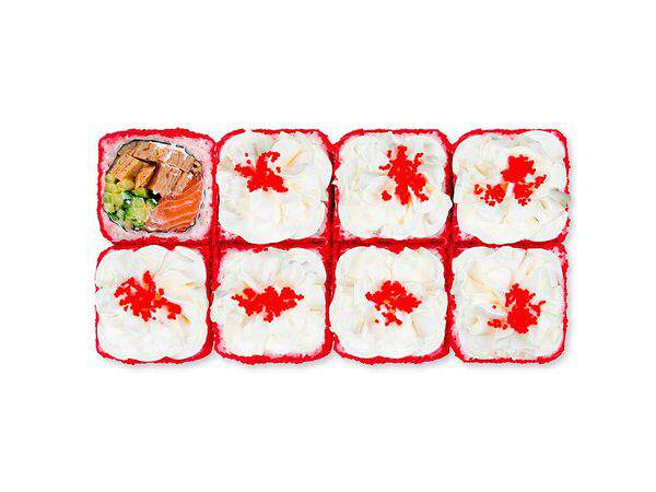 Белый рис - Лосось с шапочкой