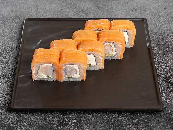 Шустрый лосось - Ролл Филадельфия с креветкой