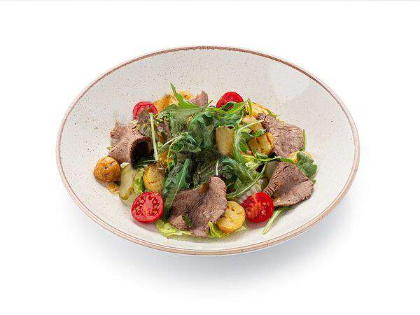 Шоколадница - Теплый салат с ростбифом