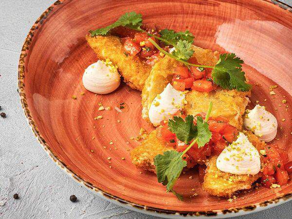 Plovlounge - Хрустящие баклажаны с муссом из сливочного сыра