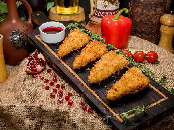 На дровах - Жареный сулугуни